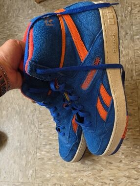 vintage Reebok BB4600 High Top New York Knicks blue/orange suede, size 11